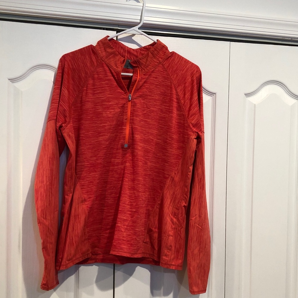 Athleta Orange Quarter-Zip Pullover